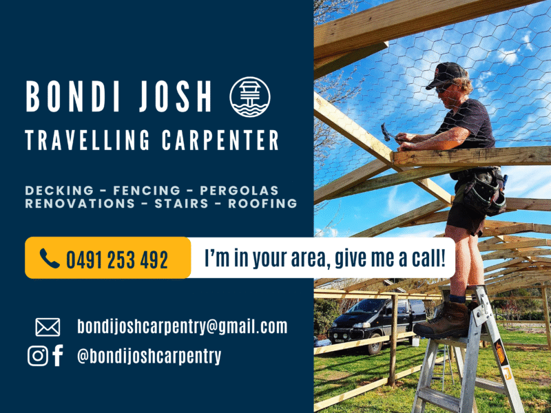 Bondi Josh Travelling Carpenter in the Mountains